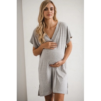 Bambusová nočná košeľa na dojčenie Moon Light Gray