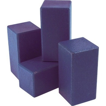DrKO dřevěný hranol 8 x 4 x 4 cm 1ks fialová tmavá