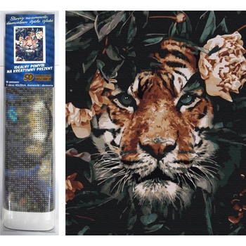 Image 1 of Norimpex - Puzzle Diamant painting: Hidden Tiger 30x40cm - 1 - 39 piese
