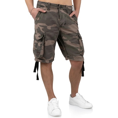 Surplus AIRBORNE VINTAGE pánske kapsáčové šortky black camo čierny maskáč tmavý maskáč