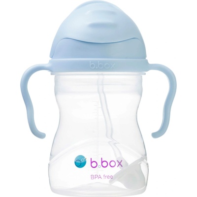 Hrnček so slamkou B.BOX GELATO 240 ML Transparentná,Svetlomodrá