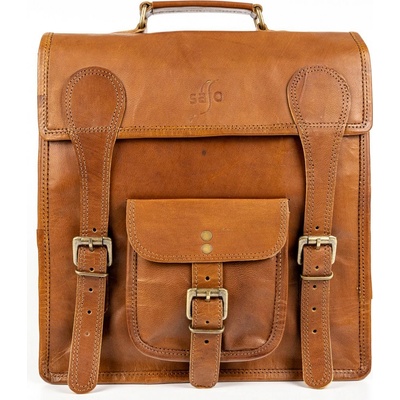 Sajo panská kožená aktovka hnědá Pravín řemeslná výroba – Zboží Dáma