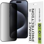 Techsuit Протектор за iPhone 15 Pro - 111D Privacy Full Glue - Черен