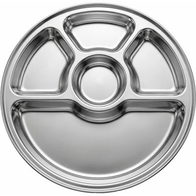 Okrúhly nerezový Thali tanier 31,5 cm