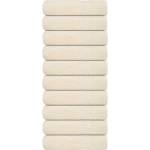 vidaXL Кърпи за баня FROGN 10 бр. кремави 100x150 см 360 г/м2 (137006)