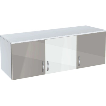 Bogdan Furniture G Надстройка за гардероб Memo. bg, модел BM-Ava 3, бял гланц и сиво