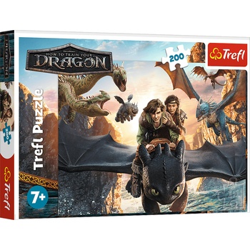 Trefl - Puzzle Toothless and Friends - 200 piese