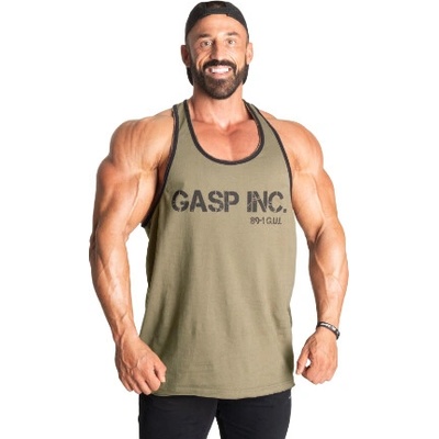 Gasp Division jersey tank vyprané zelené