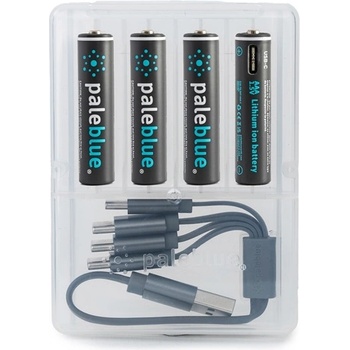 Paleblue PB-AAA-C 4xAAA 600mAh USB-C акумулаторна батерия за микро молив + кабел за зареждане (PB-AAA-C)