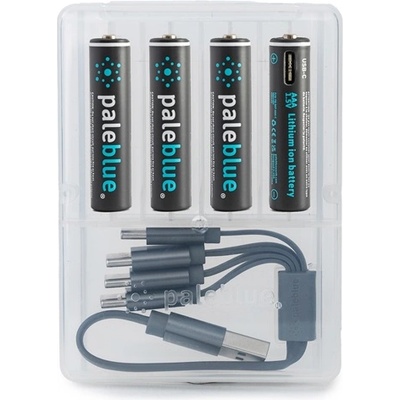 Paleblue PB-AAA-C 4xAAA 600mAh USB-C акумулаторна батерия за микро молив + кабел за зареждане (PB-AAA-C)