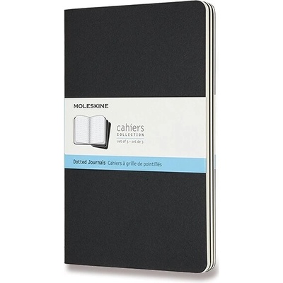 Moleskine Zošity Cahier A5 bodkovaný 3 ks čierny