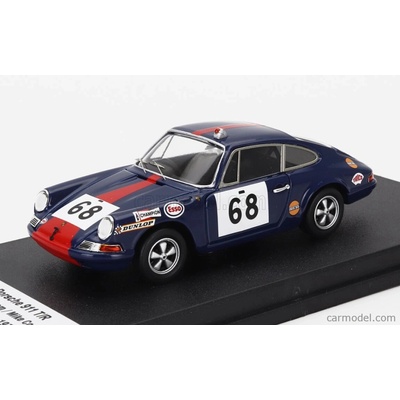 Trofeu Porsche 911t Coupe Team Paul Watson Race Organisation N 68 24h Le Mans 1971 John Chatham Mike Coombe Modrá Červená 1:43