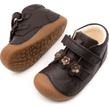 Bundgaard Bundgaard DETSKÉ BAREFOOT TOPÁNKY PETIT FLOWER DARK BROWN