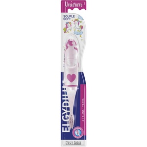 ELGYDIUM Kids Детска четка за зъби Unicorn, 2-6 години, Souple Soft - ozone