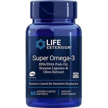 Life Extension Super Omega-3, 60 стомашно-устойчиви софтгел капсули, Life Extension