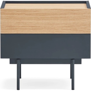 Teulat Нощно шкафче в антрацитно-естествен цвят в дъбов декор Otto - Teulat (17335_TE)