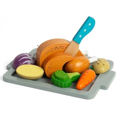 Bigjigs Toys Sada Pečené kuře se zeleninou