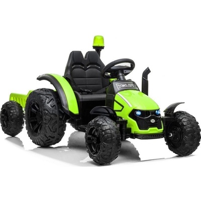 Lean Cars elektrický traktor HZB-200 s přívěsem zelený