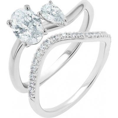 Eppi Romantický zásnubný set prsteňov s diamantmi Clementine RE48895