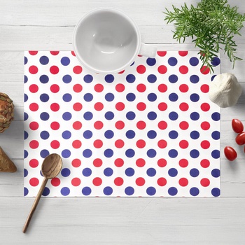 Biante bavlna prestieranie Sandra SA-242 Červené a modré bodky 30x40cm