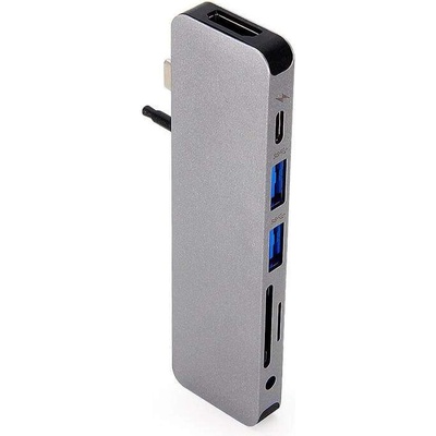 HYPER by Sanho HyperDrive Solo 7-in-1 USB-C Hub - мултифункционален хъб за свързване на допълнителна периферия за MacBook Pro и компютри с USB-C (тъмносив)