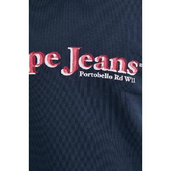 Pepe Jeans Памучен суичър Pepe Jeans SOMERS CREW в тъмносиньо с апликация PM582727 (PM582727)