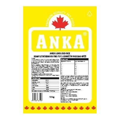 Anka Lamb & Rice 10 kg