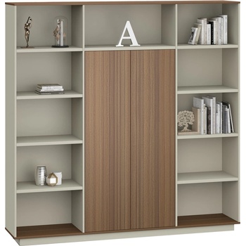 RFG Шкаф Elmaz RFG, 2000 х 400 х 2000 mm, дъб и сиво