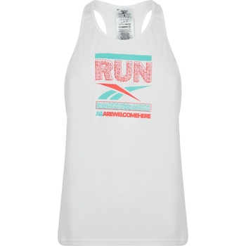 Reebok Дамски потник Reebok Running Speedwick Graphic Tank Top Womens Vest - White