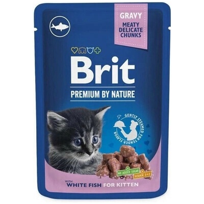 Brit Premium Cat White Fish Kitten 24 x 100 g