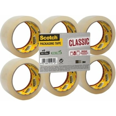 Scotch Balící lepicí páska , neobsahuje PVC, průhledná, 48 mm x 50 m