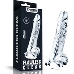 Lovetoy Прозрачно реалистично дилдо Flawless Clear