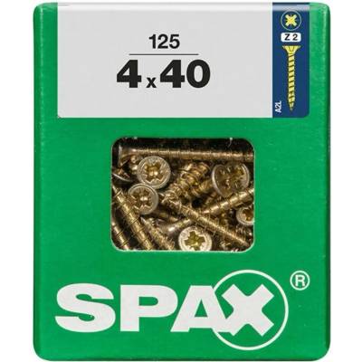 Spax Uni vrut zápust.hlava PZ/Z2 4CUT a plným závitem Yellox 4 x 40 mm 125 ks