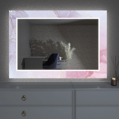 Artalo LED zrcadlo s dekorem D8 50 x 50 cm