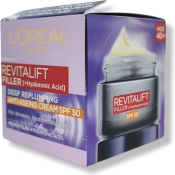 L'Oréal крем за лице, Дневен, Revitalift filler, SPF50, 50мл
