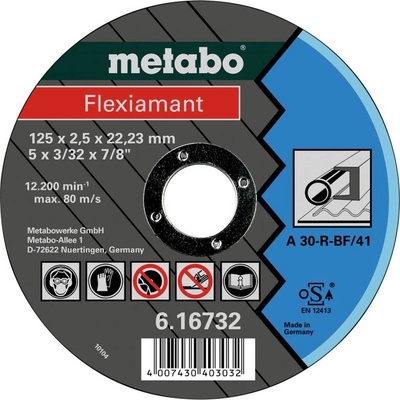 Metabo Rezný kotúč rovný 125 x 2,5 x 22,23 mm 616732000 25 ks