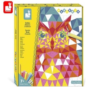 Janod - Комплект за рисуване с пясък - Птици (J07977)