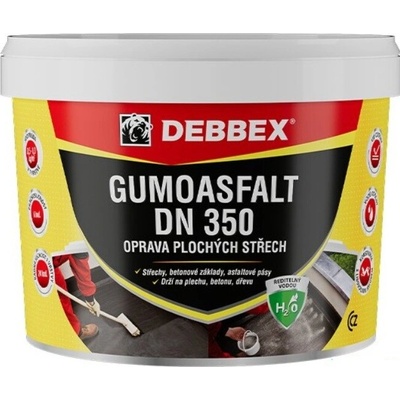 DEBBEX GUMOASFALT DN 350 (na vodní bázi) kbelík 5 kg, černá (110081BIP)