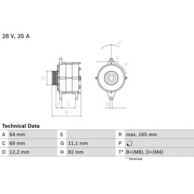 BOSCH Alternátor BO 0986041940