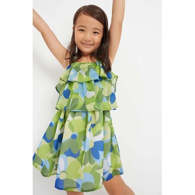 Mayoral Детска рокля Mayoral в зелено къс модел със стандартна кройка (3940.6H.MINI)