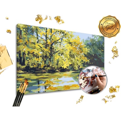 Malování podle čísel PREMIUM GOLD Jezero