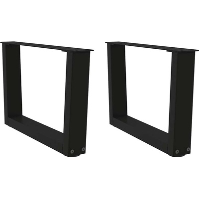 Omaxi 957734 Nohy konferenčního stolku ve tvaru V 2 ks černé 50 x 30-31,3 cm ocel