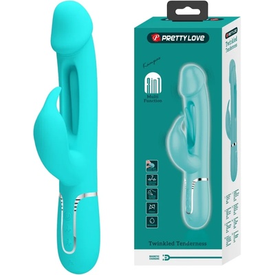 Вибратор с люлеещ се език и два мотора, 23, 2см. - Pretty Love Kampas 2 (DEBRA01857)