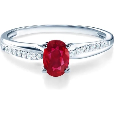 SAVICKI Годежен пръстен Savicki: бяло злато, рубин, диаманти