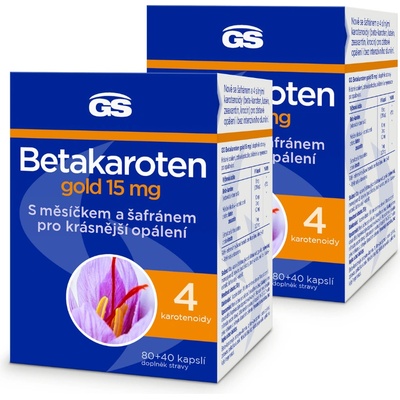 GS Betakaroten gold 15mg 80+40 kapslí balení 2 ks