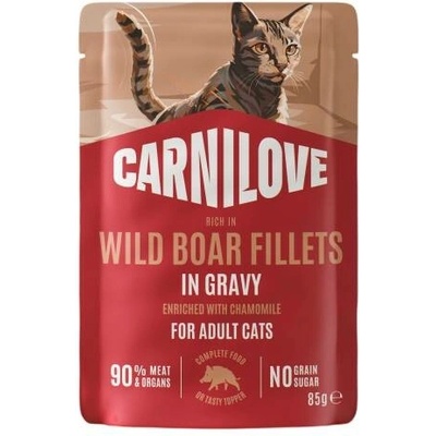 Carnilove Cat Pouch Gravy Wild Boar & Chamomile 85 g