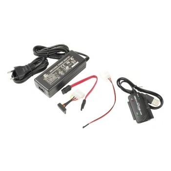Oem PremiumCord USB 2.0 - IDE + SATA adapter s kabelem a přídavným zdrojem ku2ides