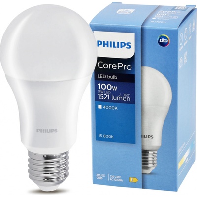 Philips LED žárovka E27 13W - 1521 lm - neutrální bílá - CorePro Premium A60 PHL-9290023069