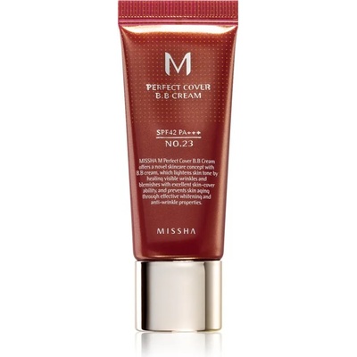 Missha M Perfect Cover ВВ крем с висока UV защита малка опаковка цвят No. 23 Natural Beige SPF 42/PA+++ 20ml