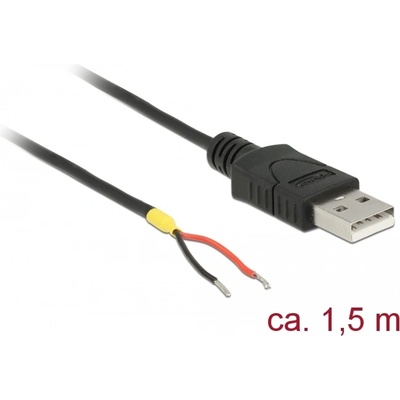 Delock Кабел USB 2.0 с щепсел за конектор тип А 2 отворени проводника, 1, 5 м Raspberry Pi
